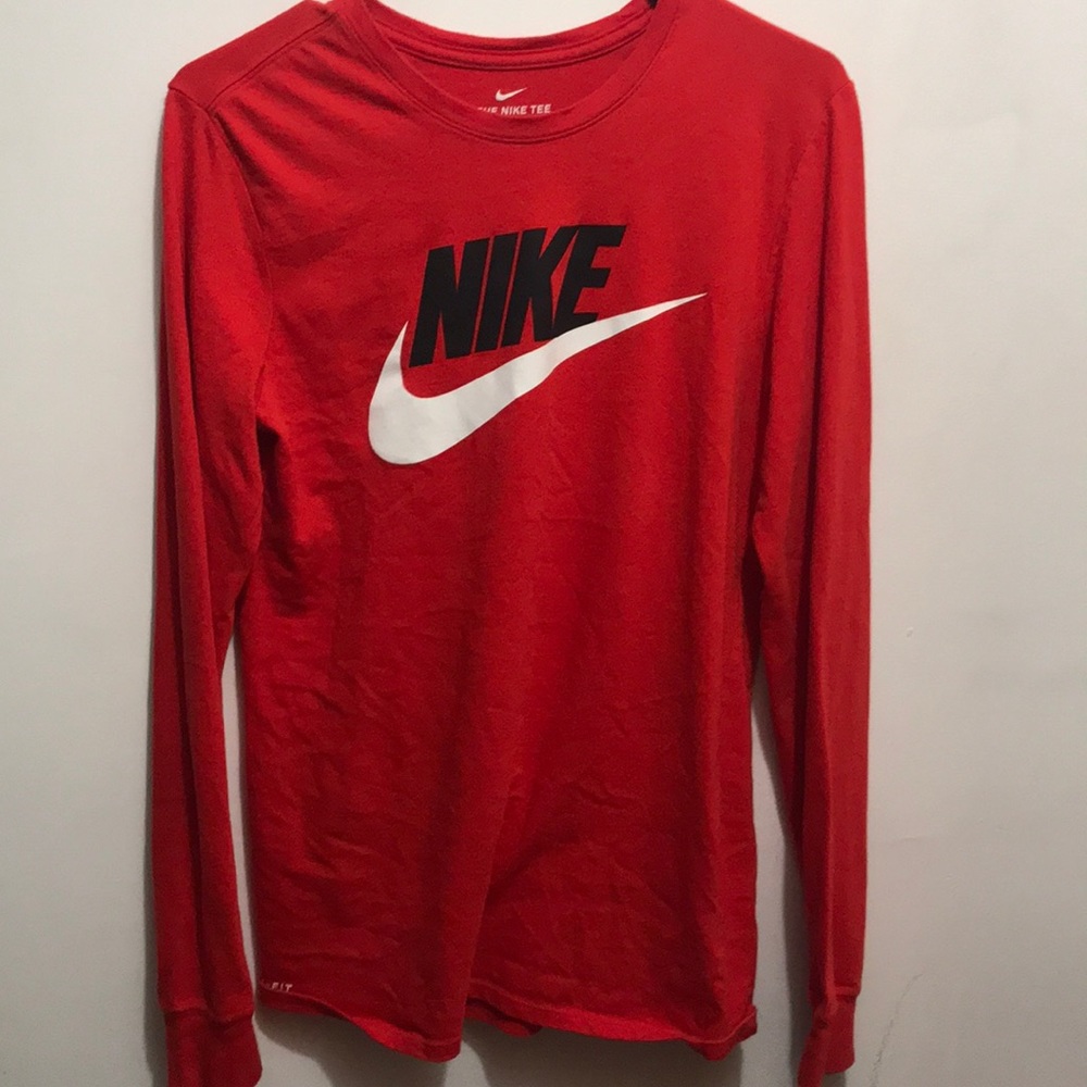 Nike Script Dri Fit Long Sleeve T Shirt